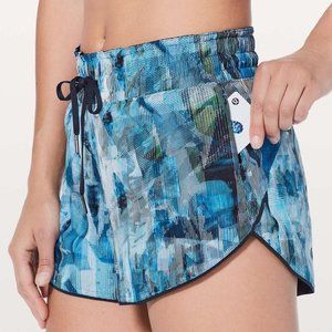 NEW Lululemon Choose A Side Short *3" Sun Dazed Multi Blue / Black Night SIZE 6